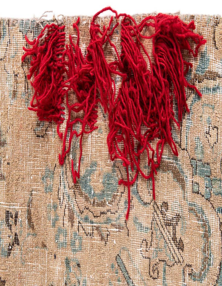 Detail image of 6' 10 x 10' 6  Hand Knotted Ultra Vintage Persian Wool Rug