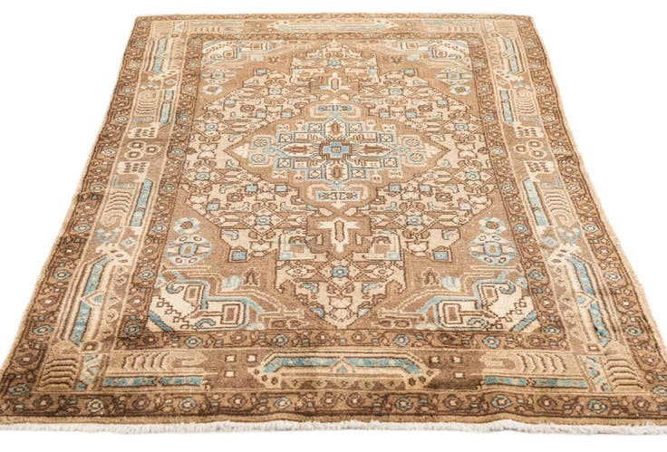 Detail image of 3' 2 x 5' 4 Hand Knotted Ultra Vintage Persian Wool Rug