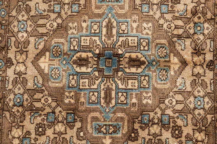 Detail image of 3' 2 x 5' 4 Hand Knotted Ultra Vintage Persian Wool Rug