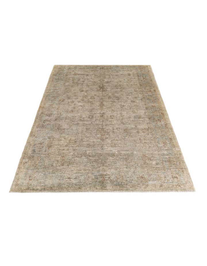 6' 1 x 8' 6 Hand Knotted Ultra Vintage Persian Wool Rug