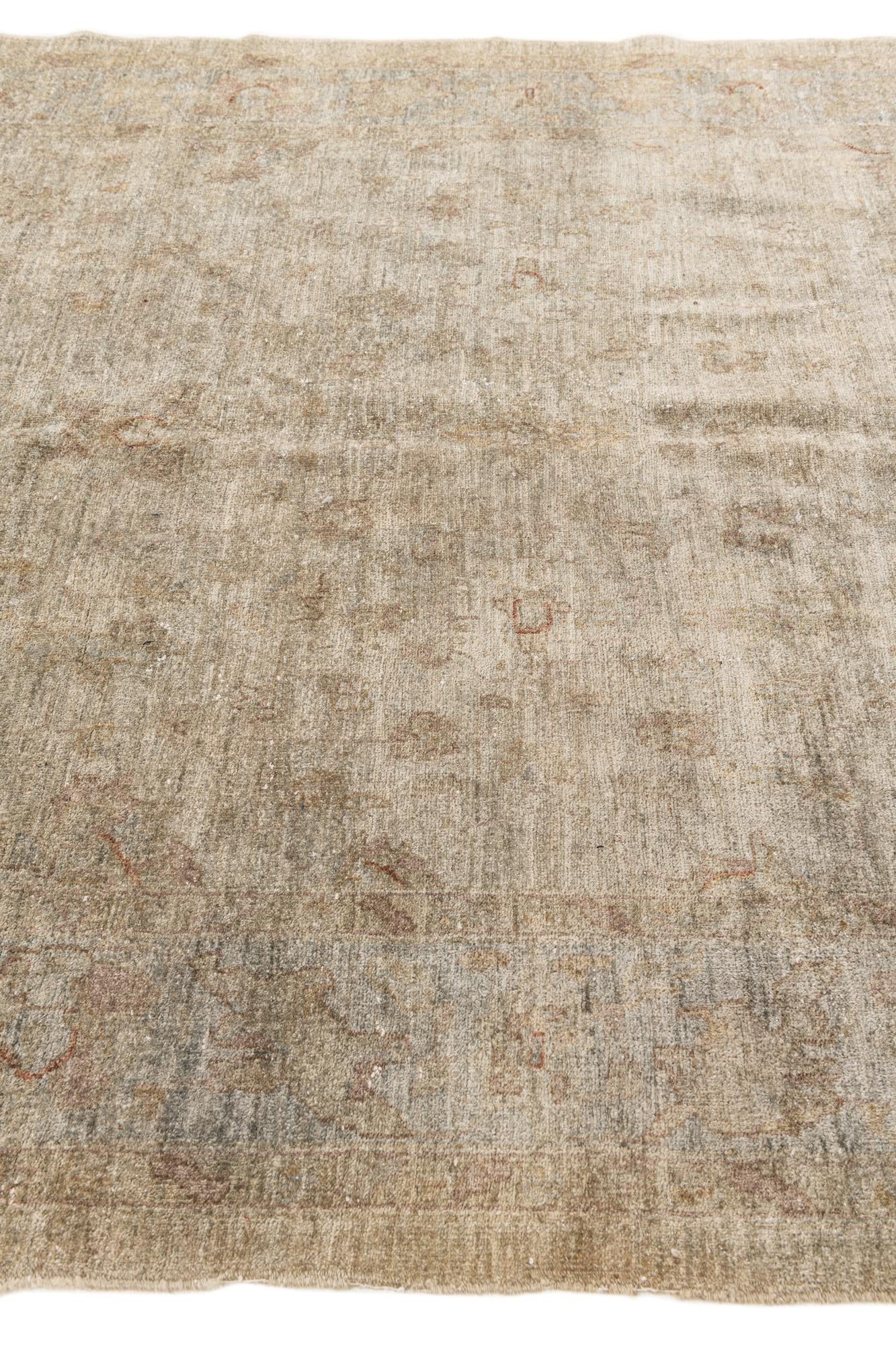 6' 1 x 8' 6 Hand Knotted Ultra Vintage Persian Wool Rug