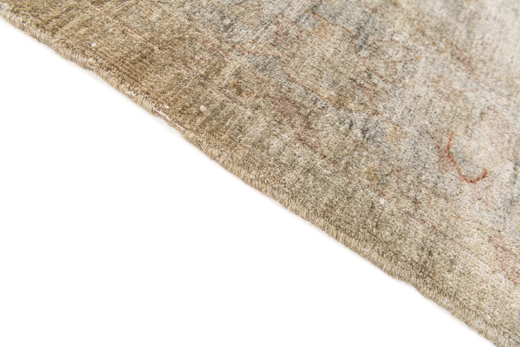 6' 1 x 8' 6 Hand Knotted Ultra Vintage Persian Wool Rug