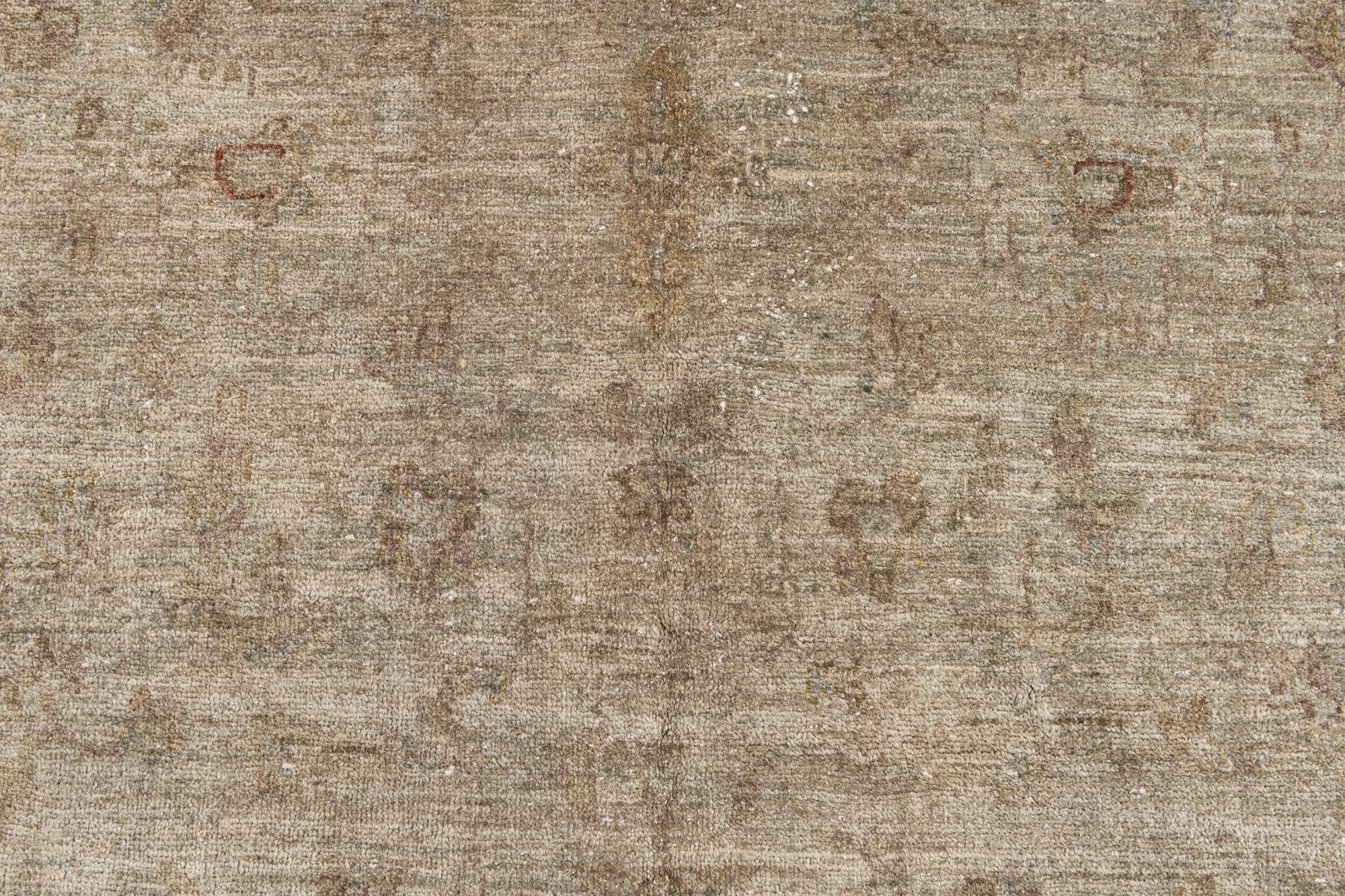 6' 1 x 8' 6 Hand Knotted Ultra Vintage Persian Wool Rug