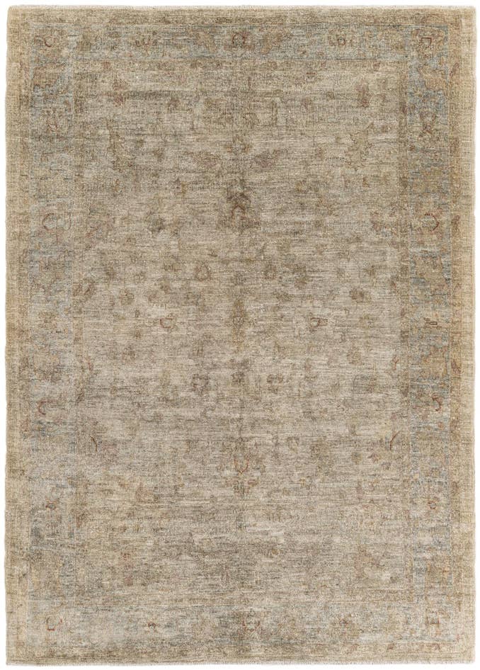 Detail image of 6' 1 x 8' 6 Hand Knotted Ultra Vintage Persian Wool Rug