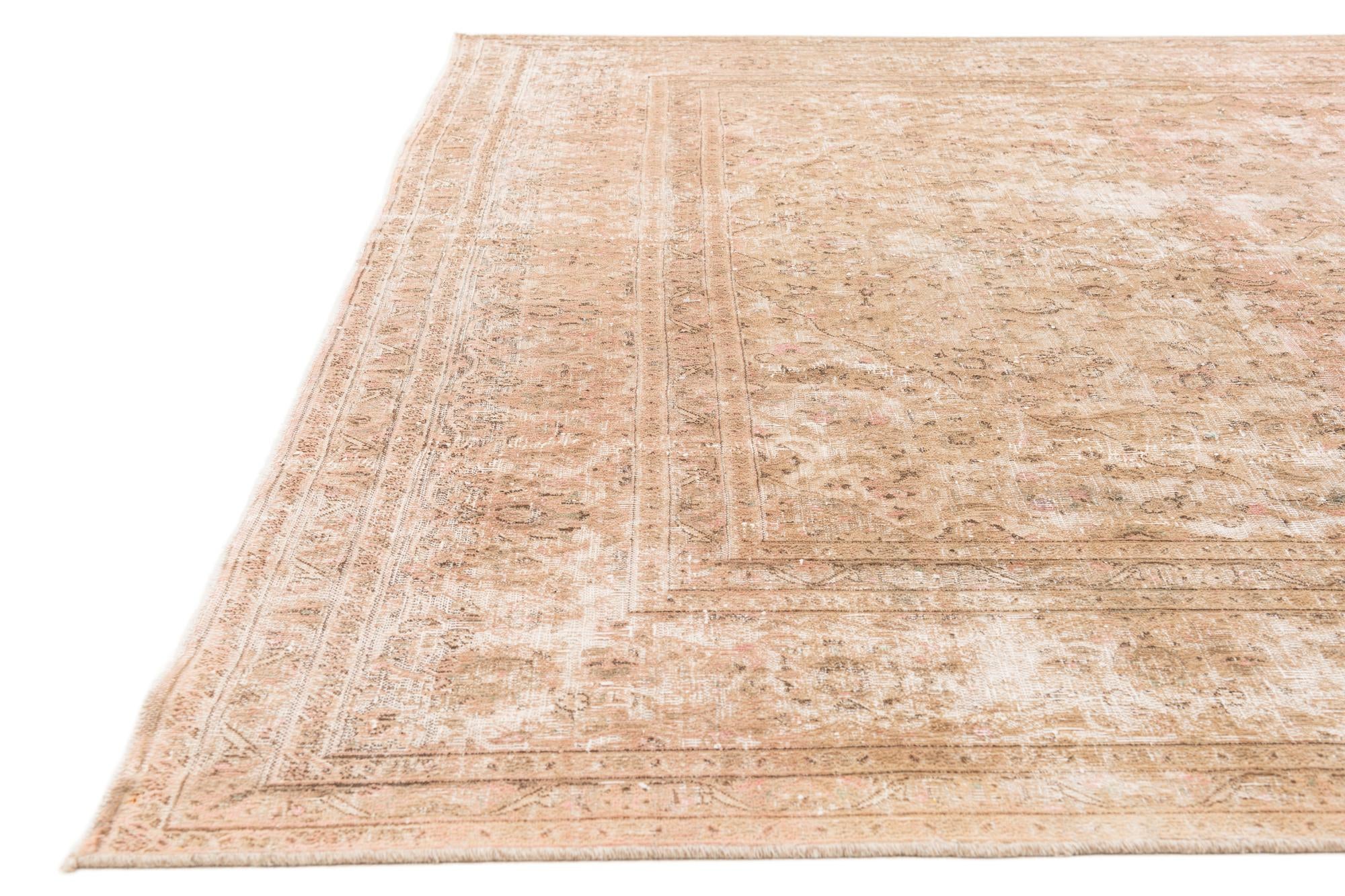 9' 5 x 12' 9 Hand Knotted Ultra Vintage Persian Wool Rug