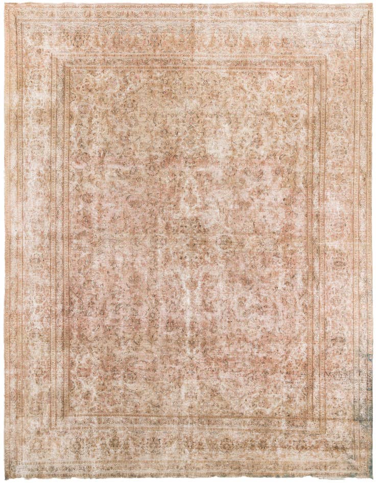 Detail image of 9' 5 x 12' 9 Hand Knotted Ultra Vintage Persian Wool Rug