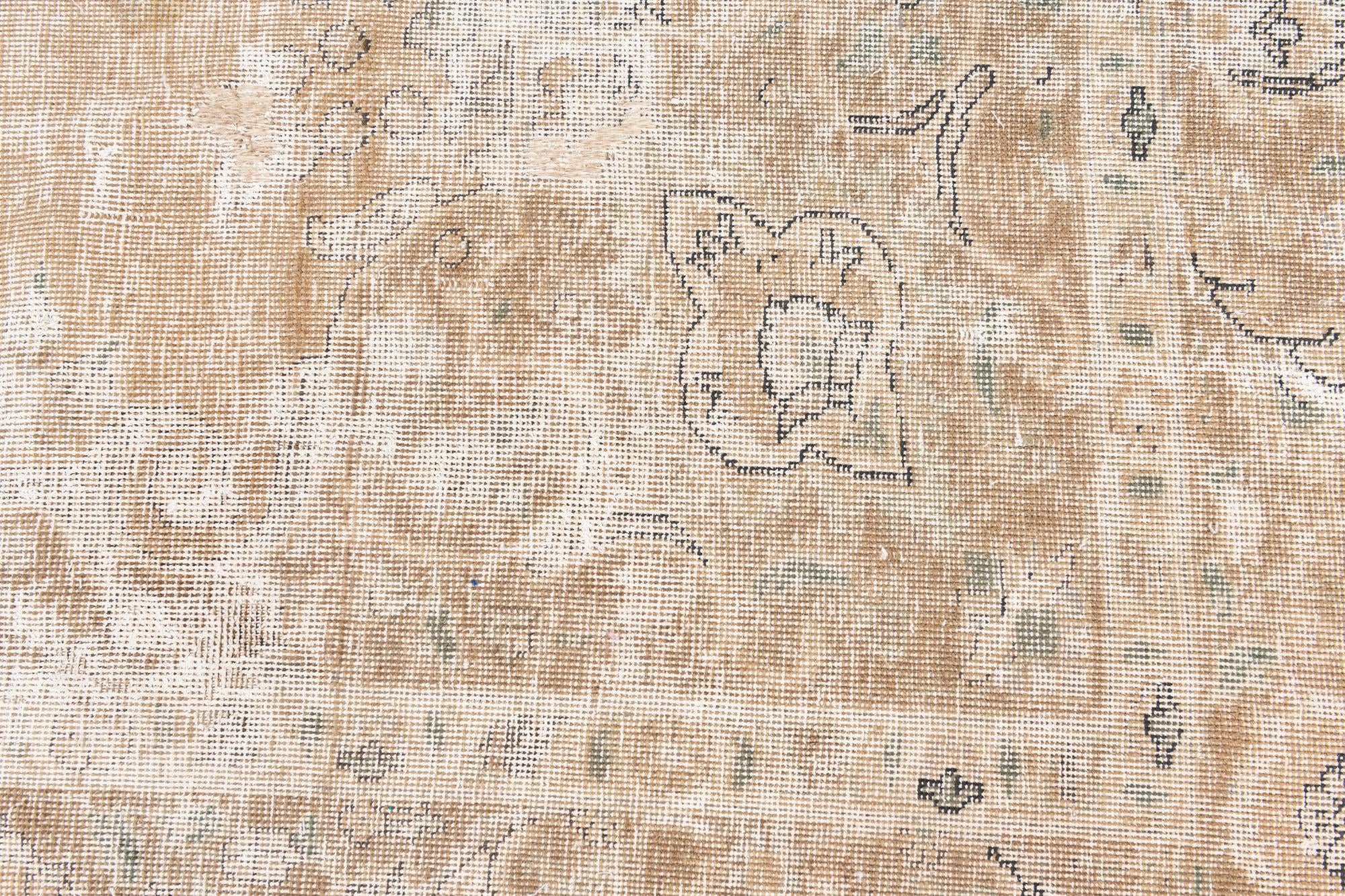 7' 6 x 10' 7 Hand Knotted Ultra Vintage Persian Wool Rug