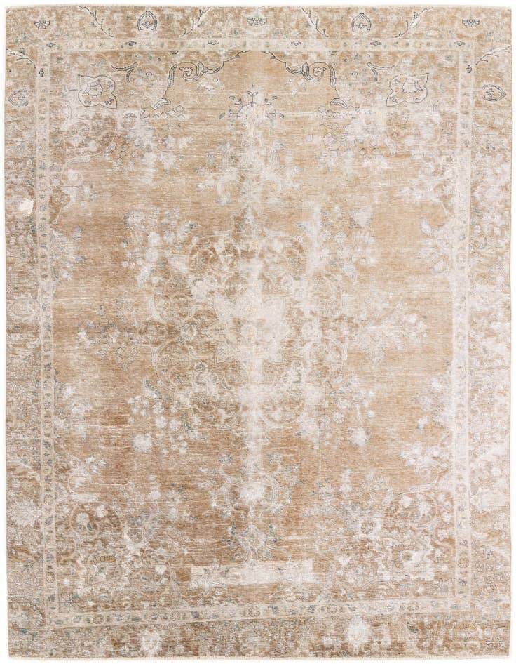 Detail image of 7' 6 x 10' 7 Hand Knotted Ultra Vintage Persian Wool Rug