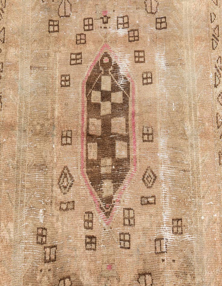 Detail image of 4' x 6' 4  Hand Knotted Ultra Vintage Persian Wool Rug