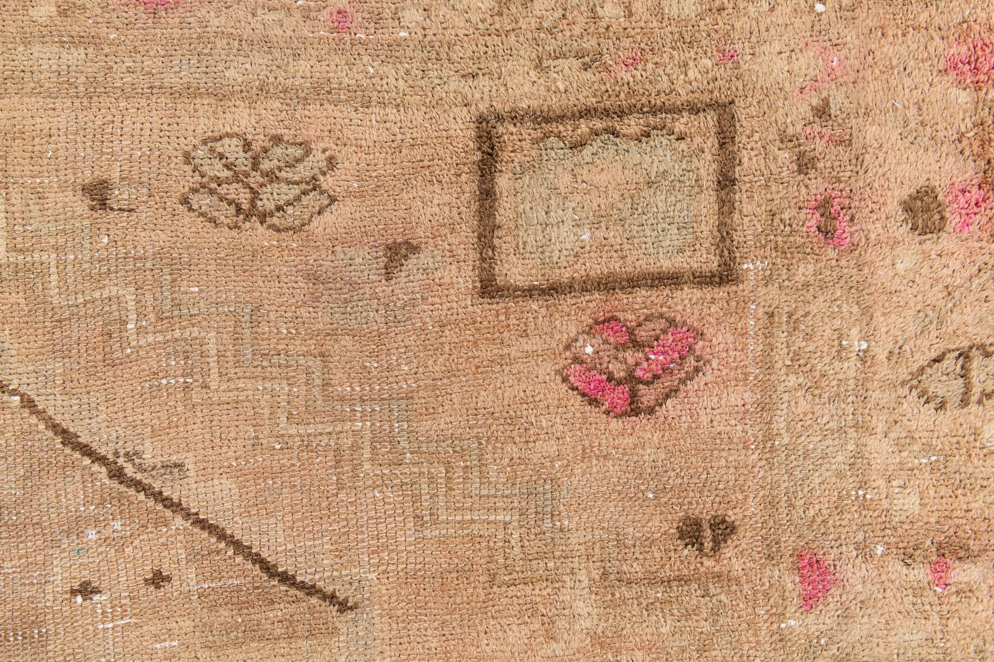 4' x 6' 4 Hand Knotted Ultra Vintage Persian Wool Rug