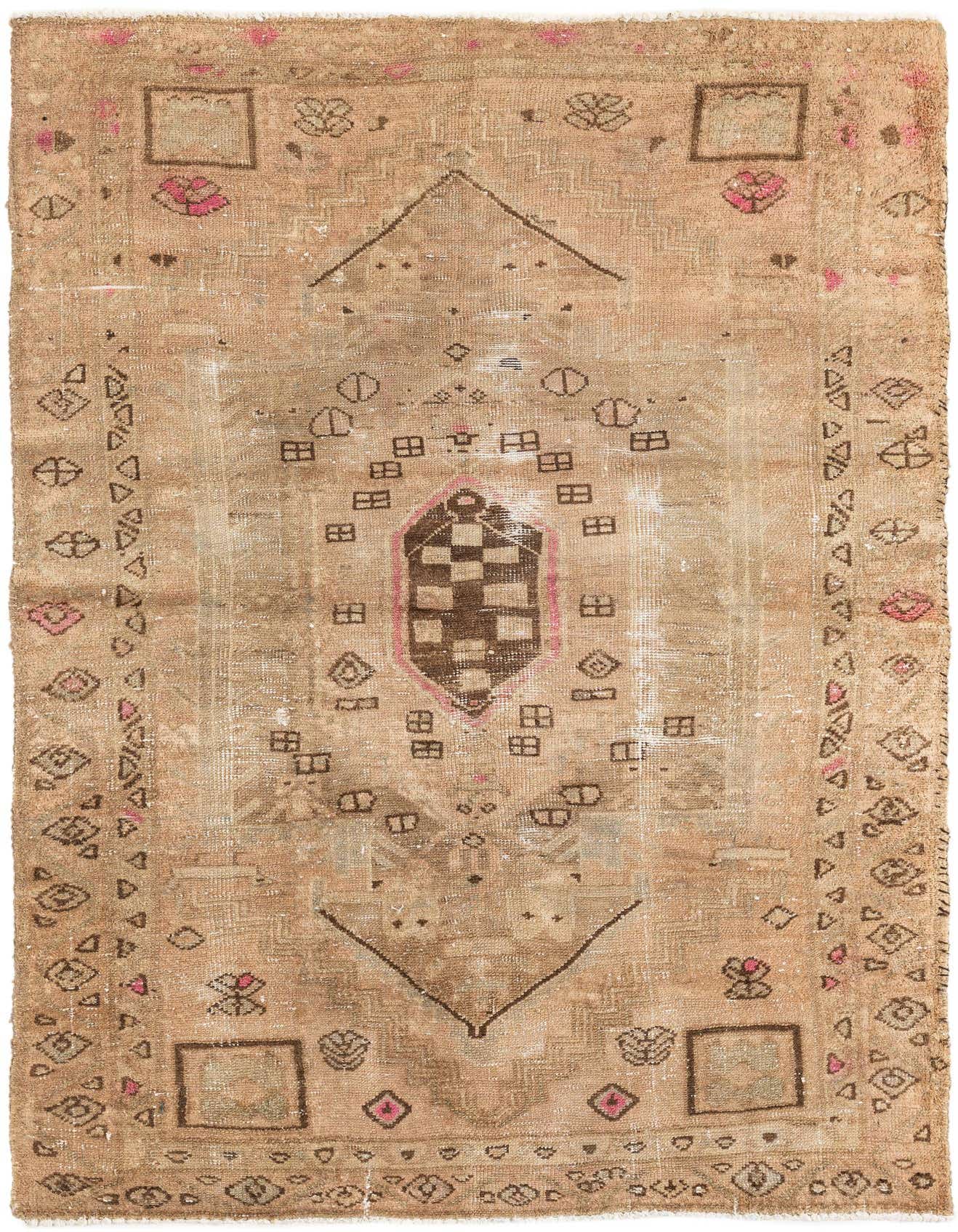 Primary image 4' x 6' 4  Hand Knotted Ultra Vintage Persian Wool Rug