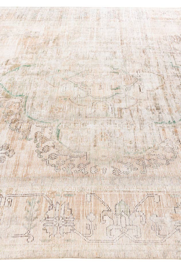 Detail image of 9' 1 x 12' 1 Hand Knotted Ultra Vintage Persian Wool Rug