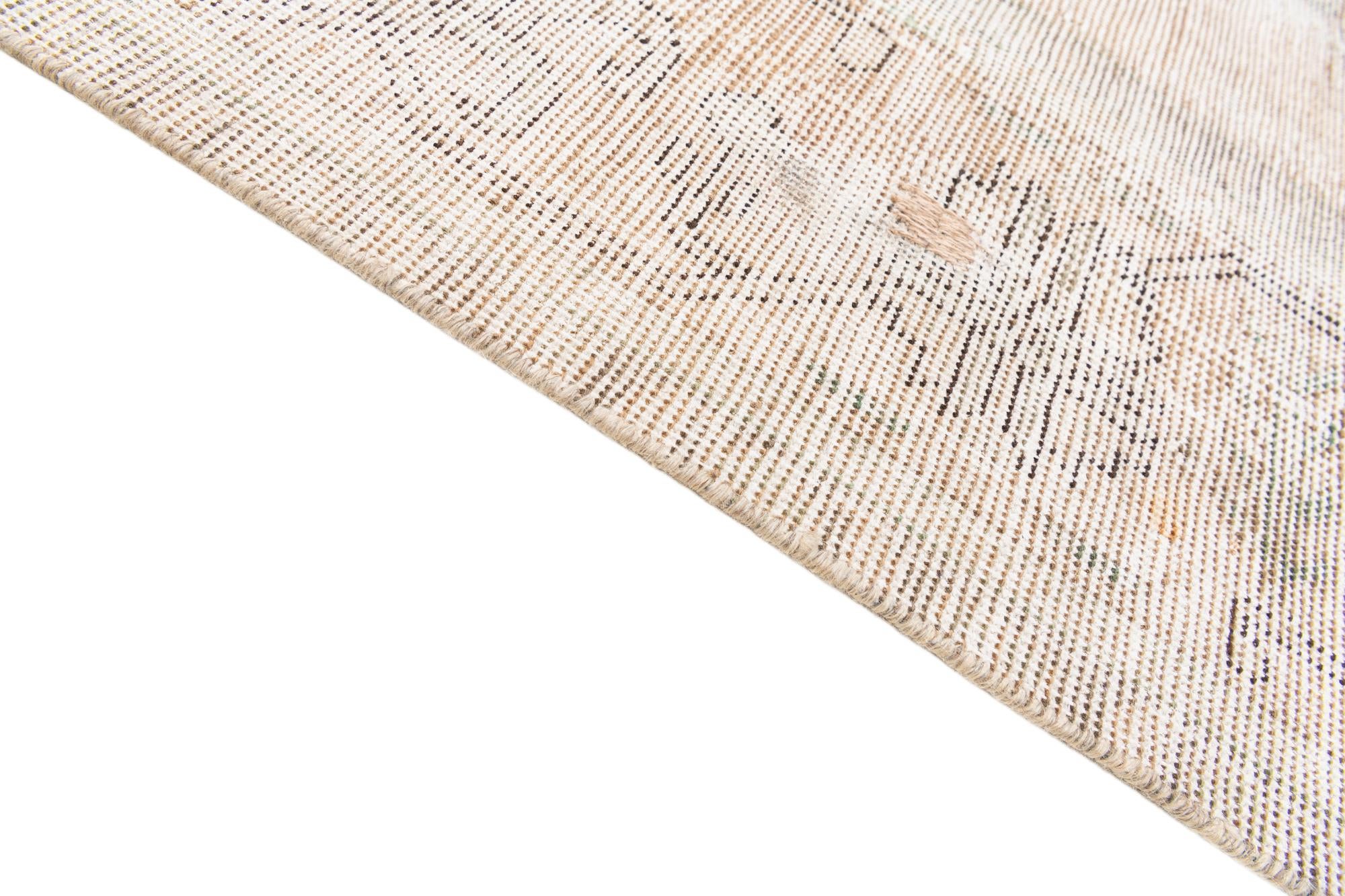 9' 1 x 12' 1 Hand Knotted Ultra Vintage Persian Wool Rug