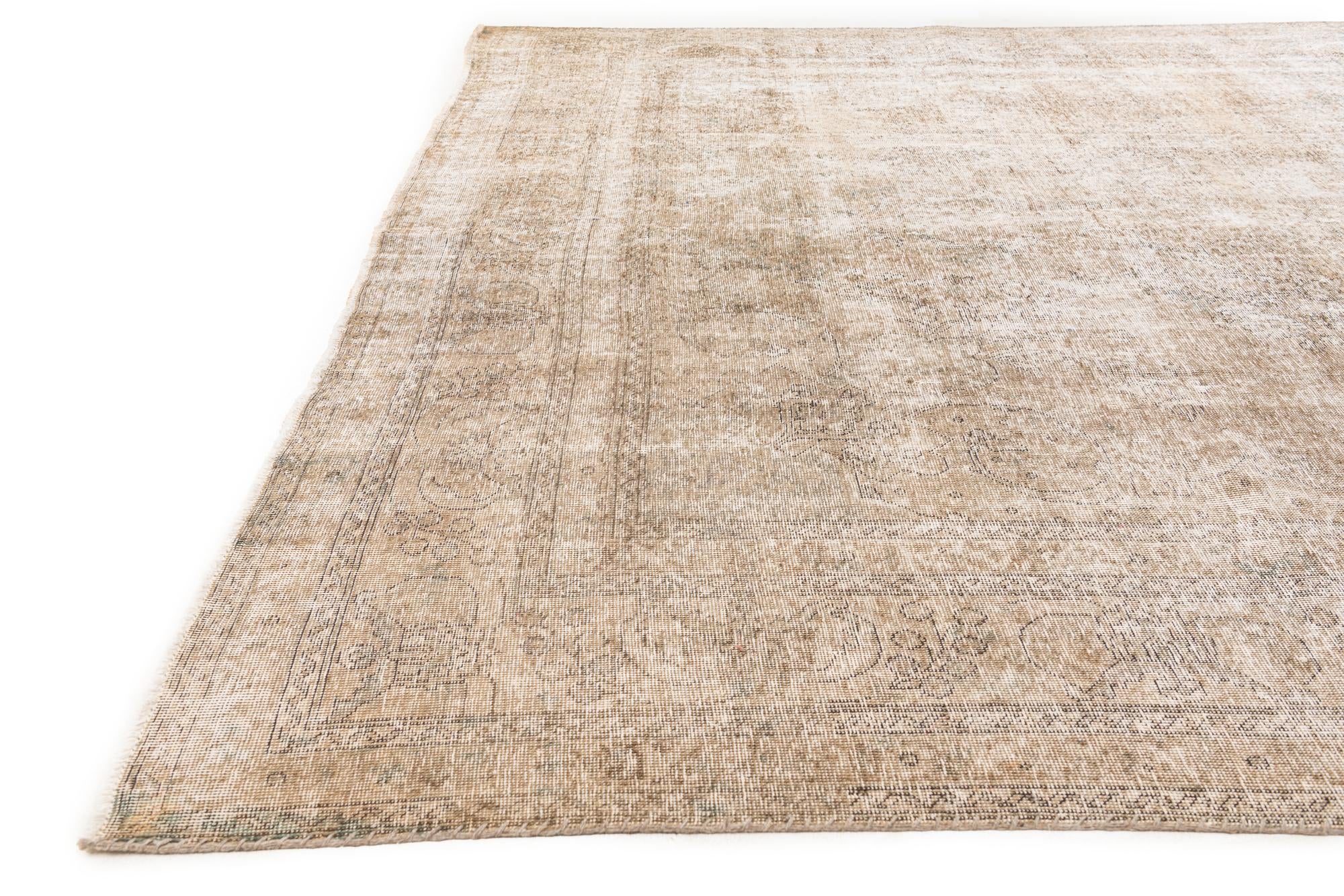 9' 7 x 12' 5 Hand Knotted Ultra Vintage Persian Wool Rug