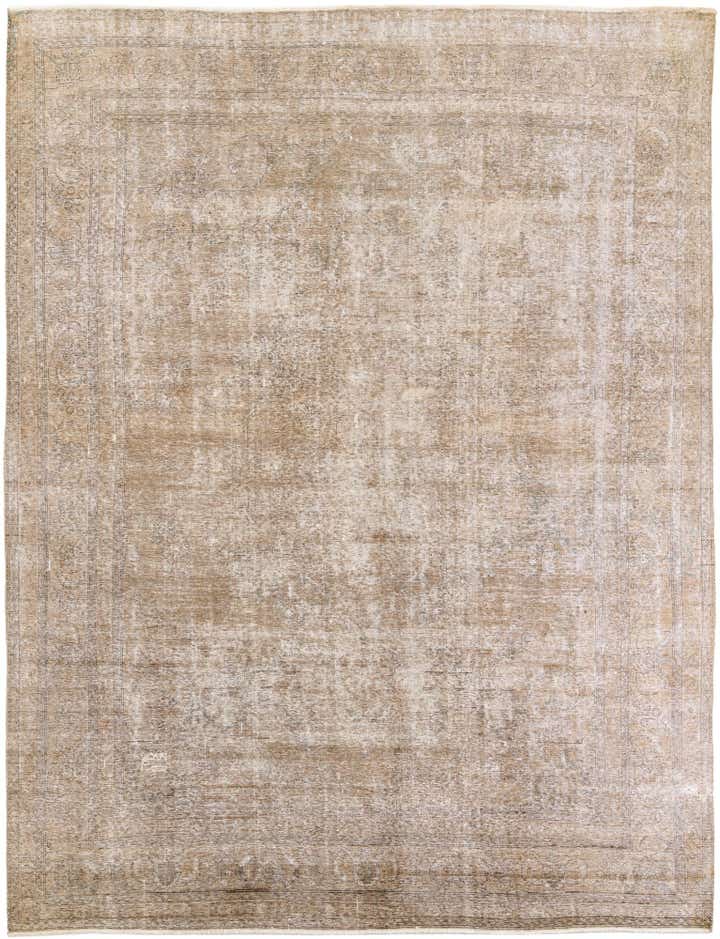 9' 7 x 12' 5 Hand Knotted Ultra Vintage Persian Wool Rug