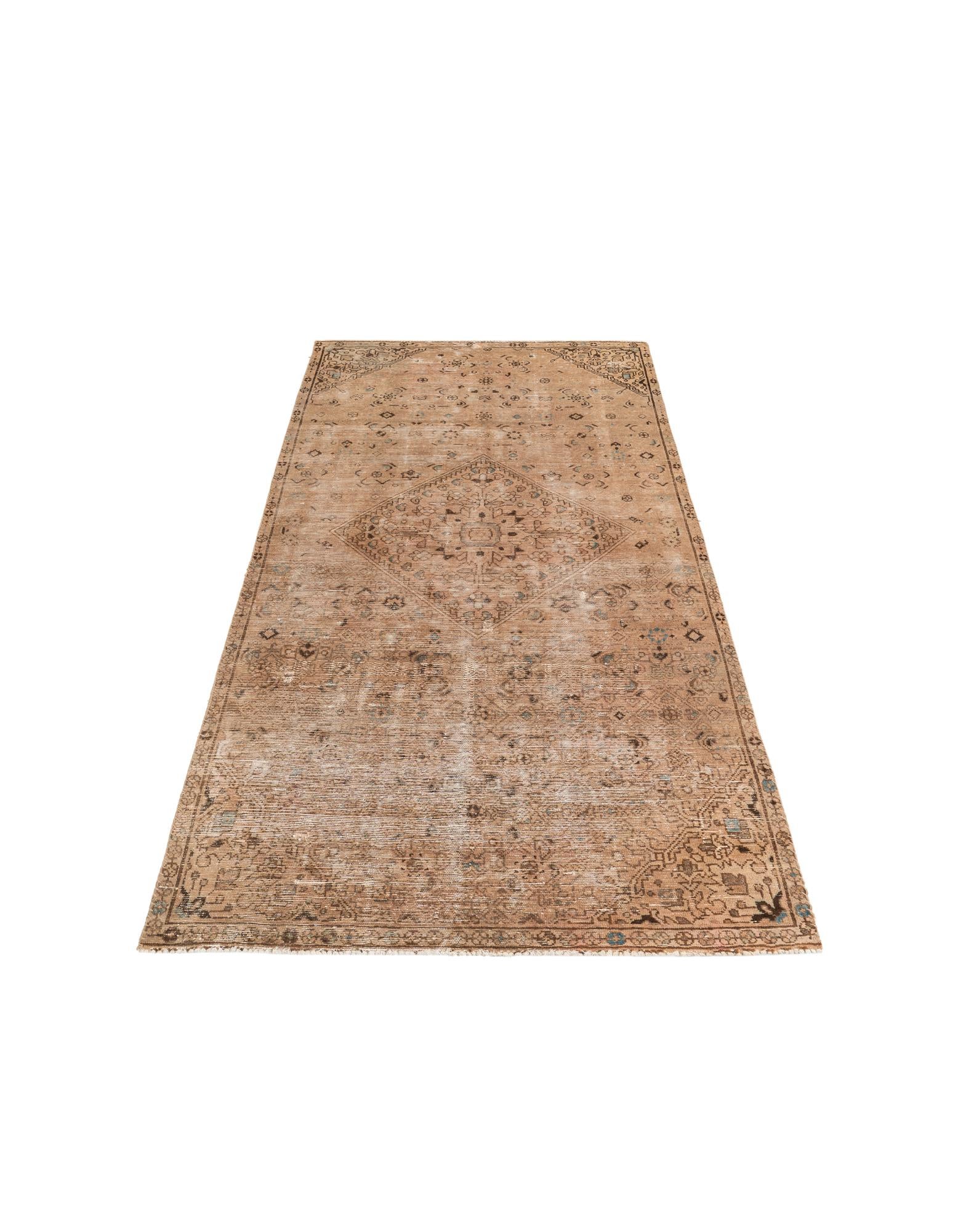 4' 7 x 8' 8 Hand Knotted Ultra Vintage Persian Wool Rug
