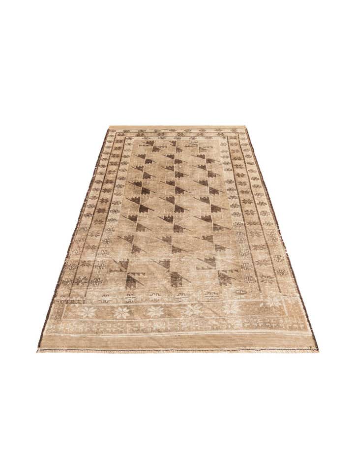 3' 10 x 6' 5 Hand Knotted Ultra Vintage Persian Wool Rug