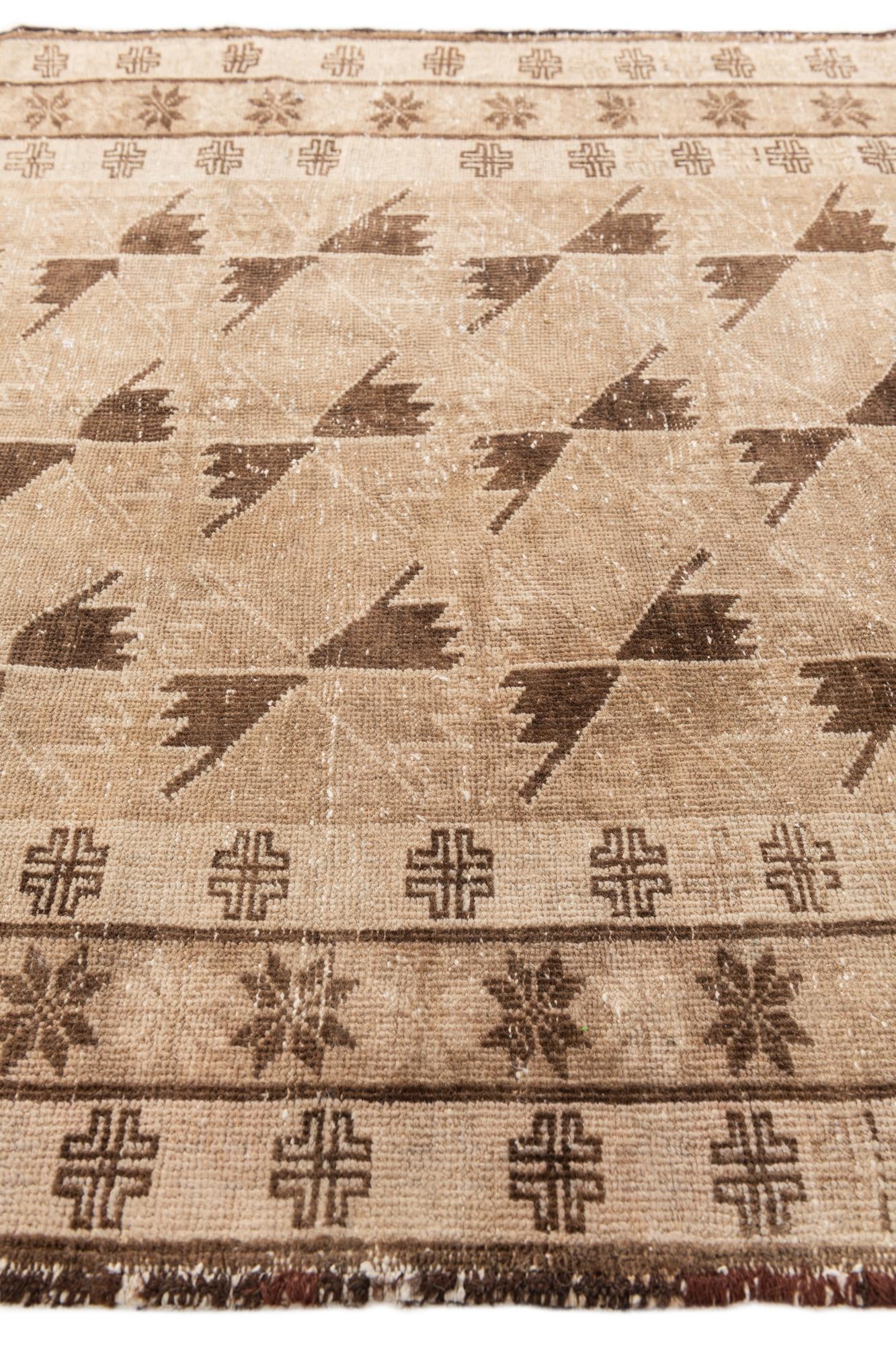 3' 10 x 6' 5 Hand Knotted Ultra Vintage Persian Wool Rug