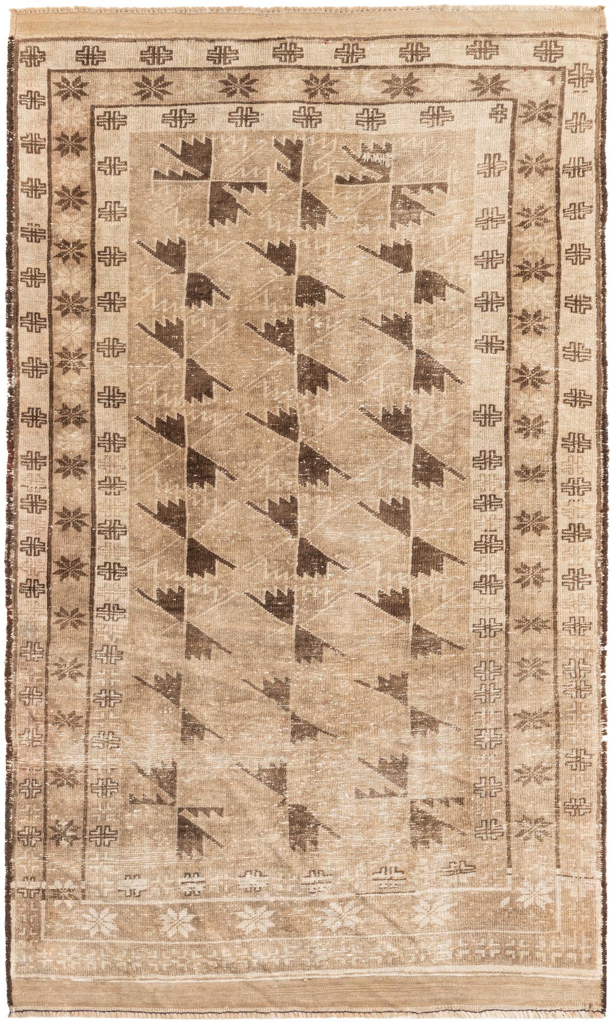 3' 10 x 6' 5 Hand Knotted Ultra Vintage Persian Wool Rug