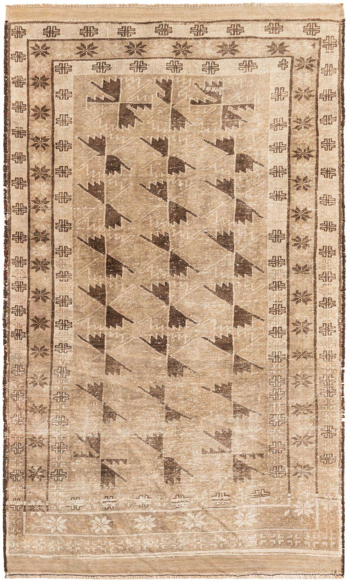 3' 10 x 6' 5 Hand Knotted Ultra Vintage Persian Wool Rug