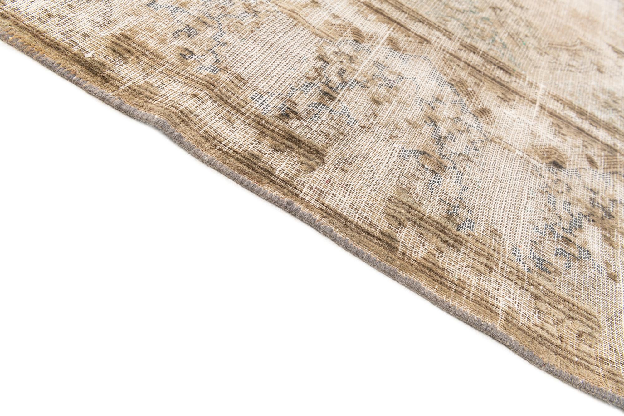 9' 9 x 12' 7 Hand Knotted Ultra Vintage Persian Wool Rug