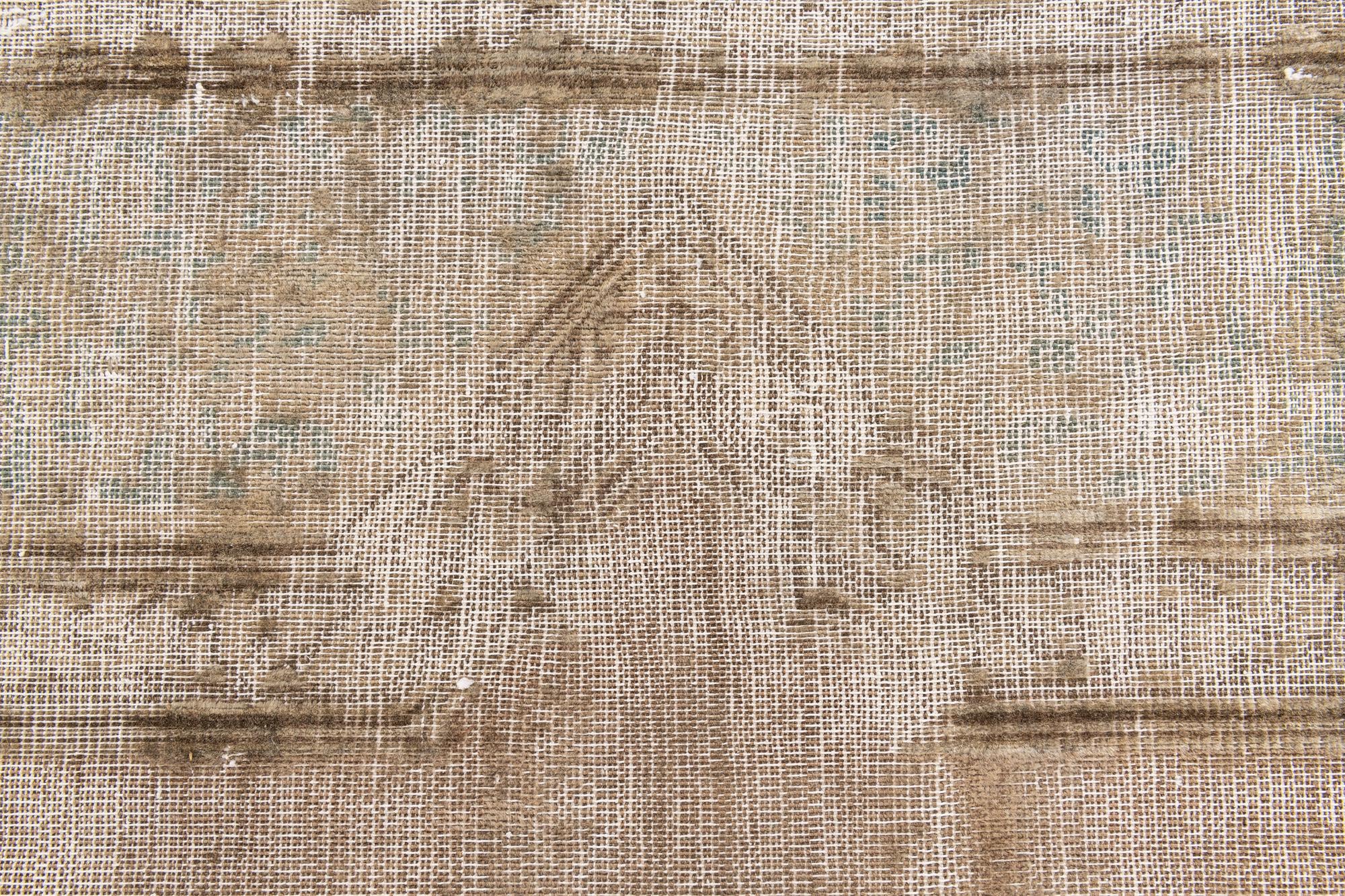 9' 9 x 12' 7 Hand Knotted Ultra Vintage Persian Wool Rug