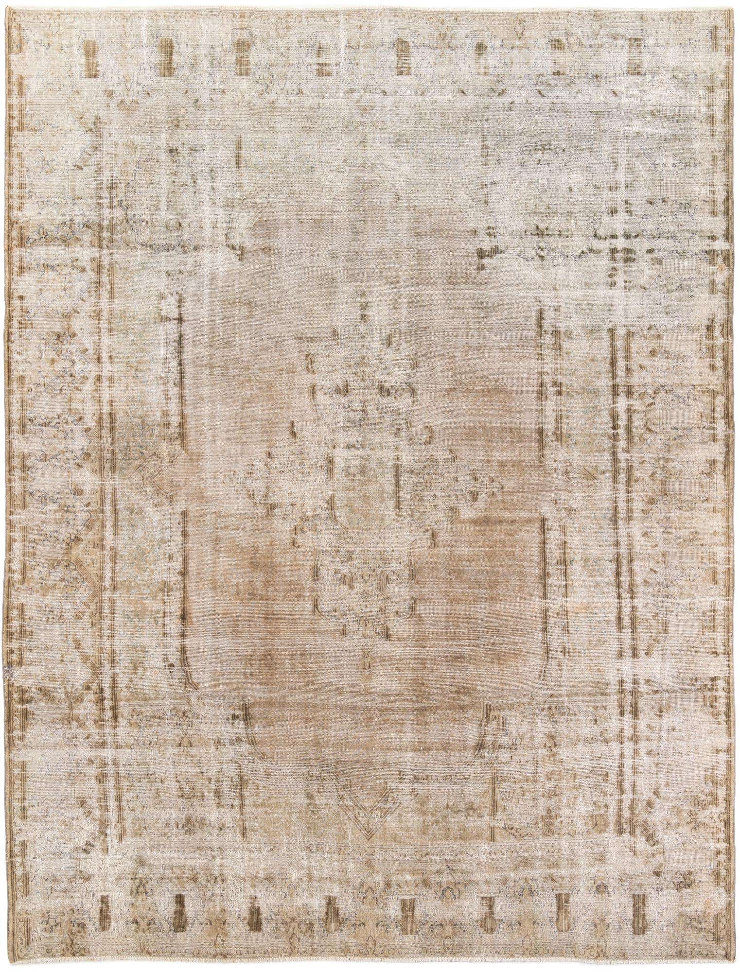 9' 9 x 12' 7 Hand Knotted Ultra Vintage Persian Wool Rug