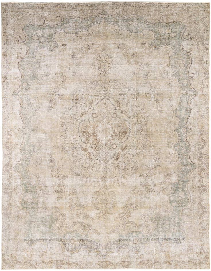 Detail image of 9' 5 x 12' 8 Hand Knotted Ultra Vintage Persian Wool Rug