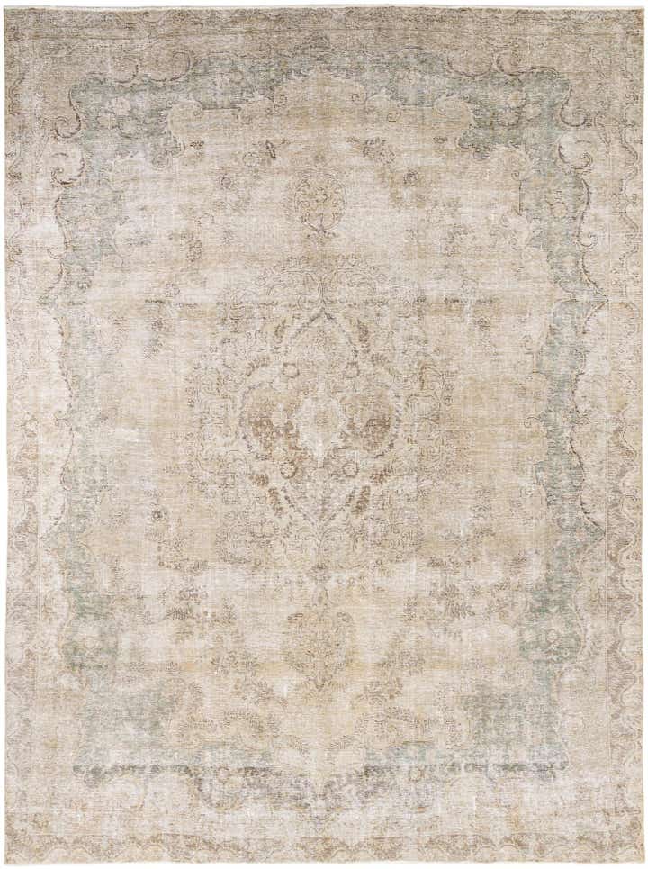 9' 5 x 12' 8 Hand Knotted Ultra Vintage Persian Wool Rug