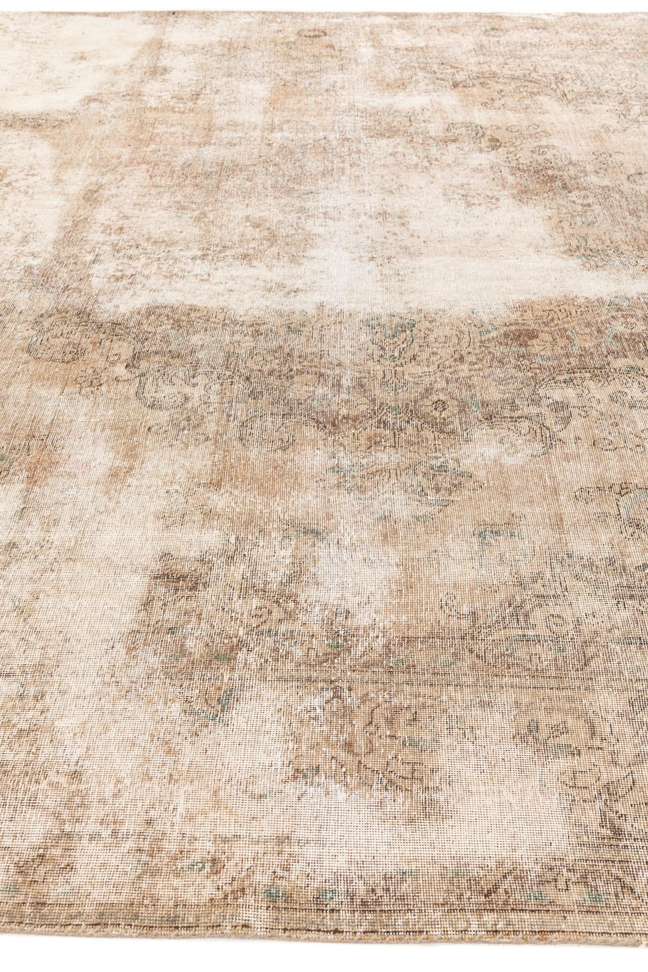 9' 9 x 12' 10 Hand Knotted Ultra Vintage Persian Wool Rug