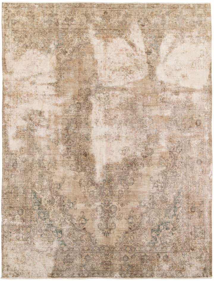 9' 9 x 12' 10 Hand Knotted Ultra Vintage Persian Wool Rug