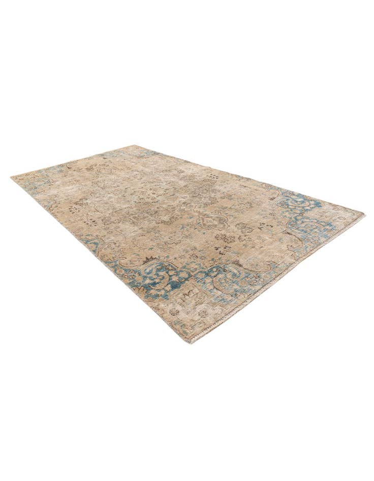 Detail image of 4' 10 x 7'  Hand Knotted Ultra Vintage Persian Wool Rug