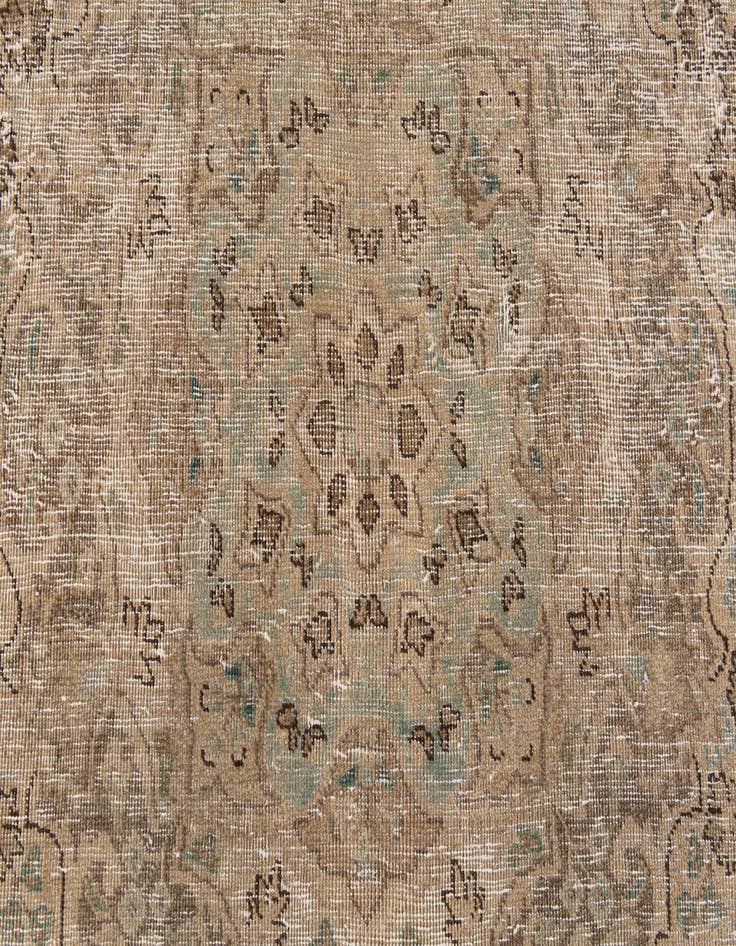 Detail image of 4' 10 x 7'  Hand Knotted Ultra Vintage Persian Wool Rug