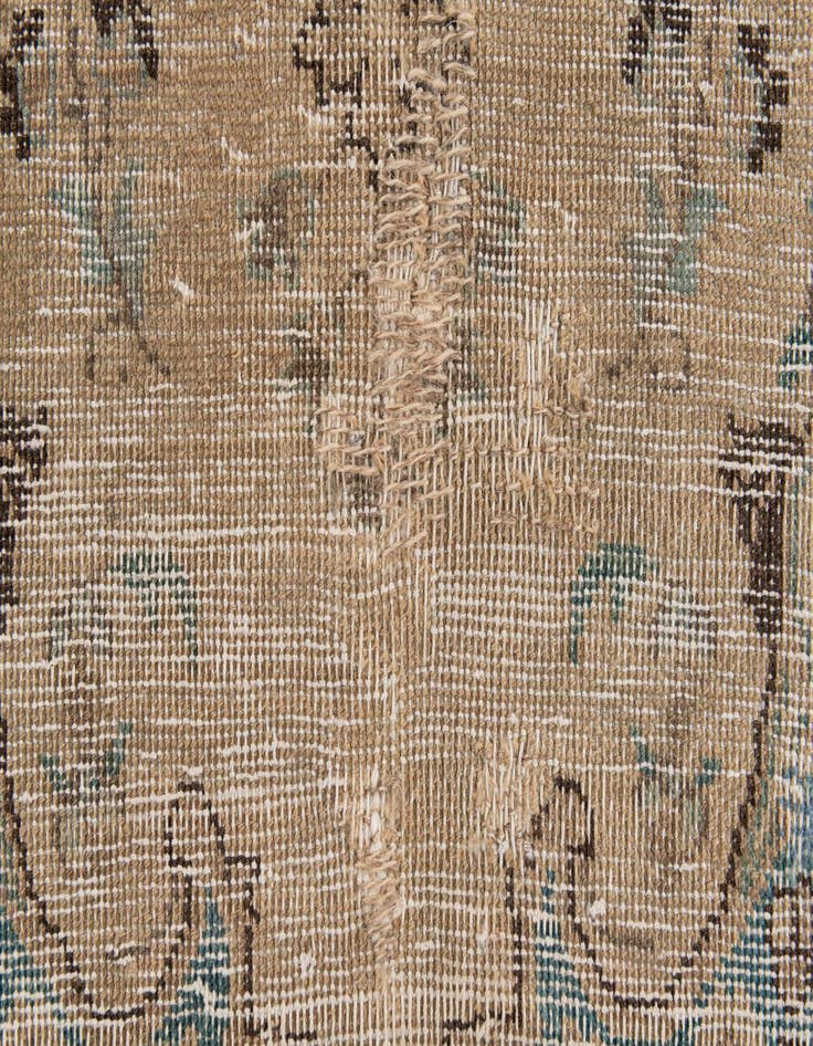 Detail image of 4' 10 x 7'  Hand Knotted Ultra Vintage Persian Wool Rug