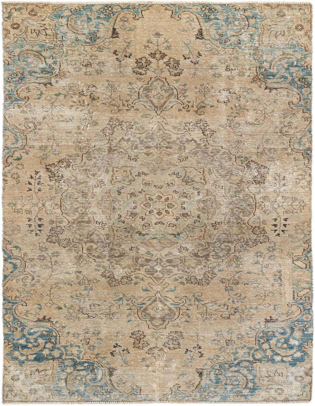 Primary image 4' 10 x 7'  Hand Knotted Ultra Vintage Persian Wool Rug
