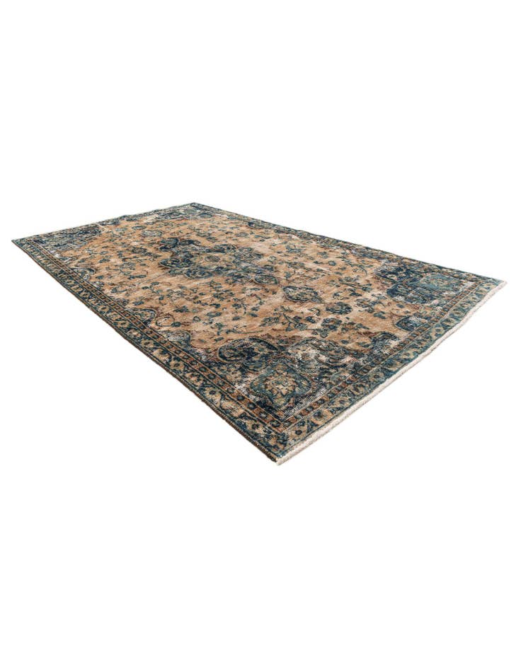 Detail image of 4' 10 x 8' 6  Hand Knotted Ultra Vintage Persian Wool Rug