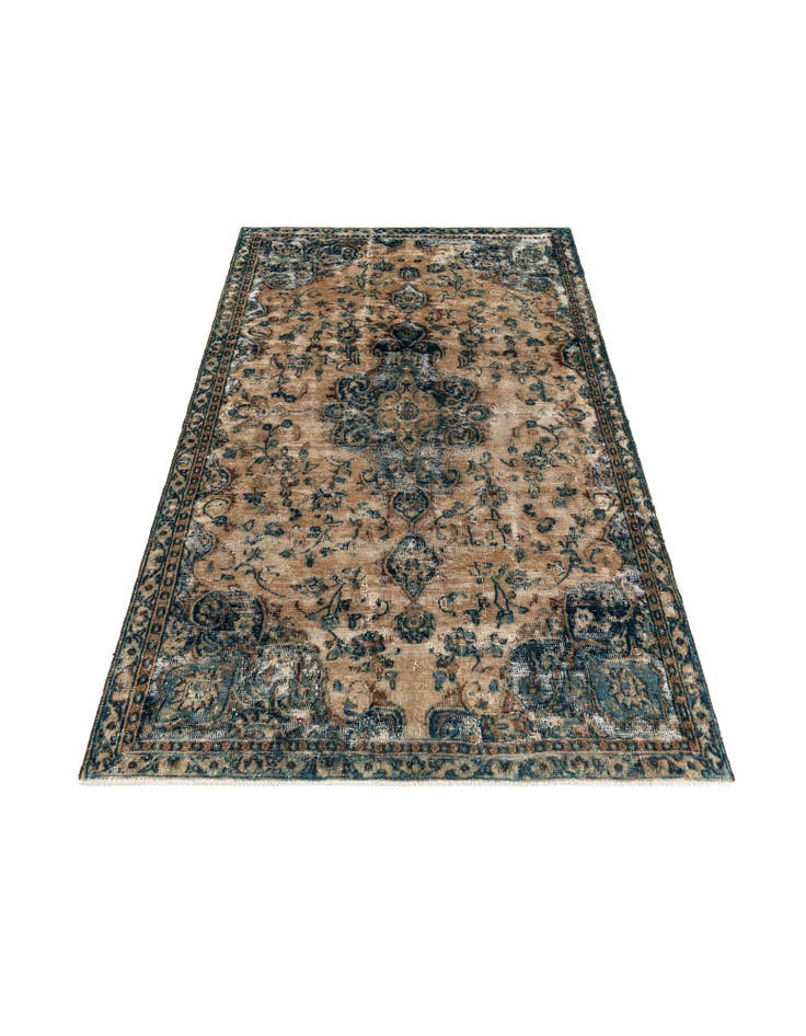 Detail image of 4' 10 x 8' 6 Hand Knotted Ultra Vintage Persian Wool Rug