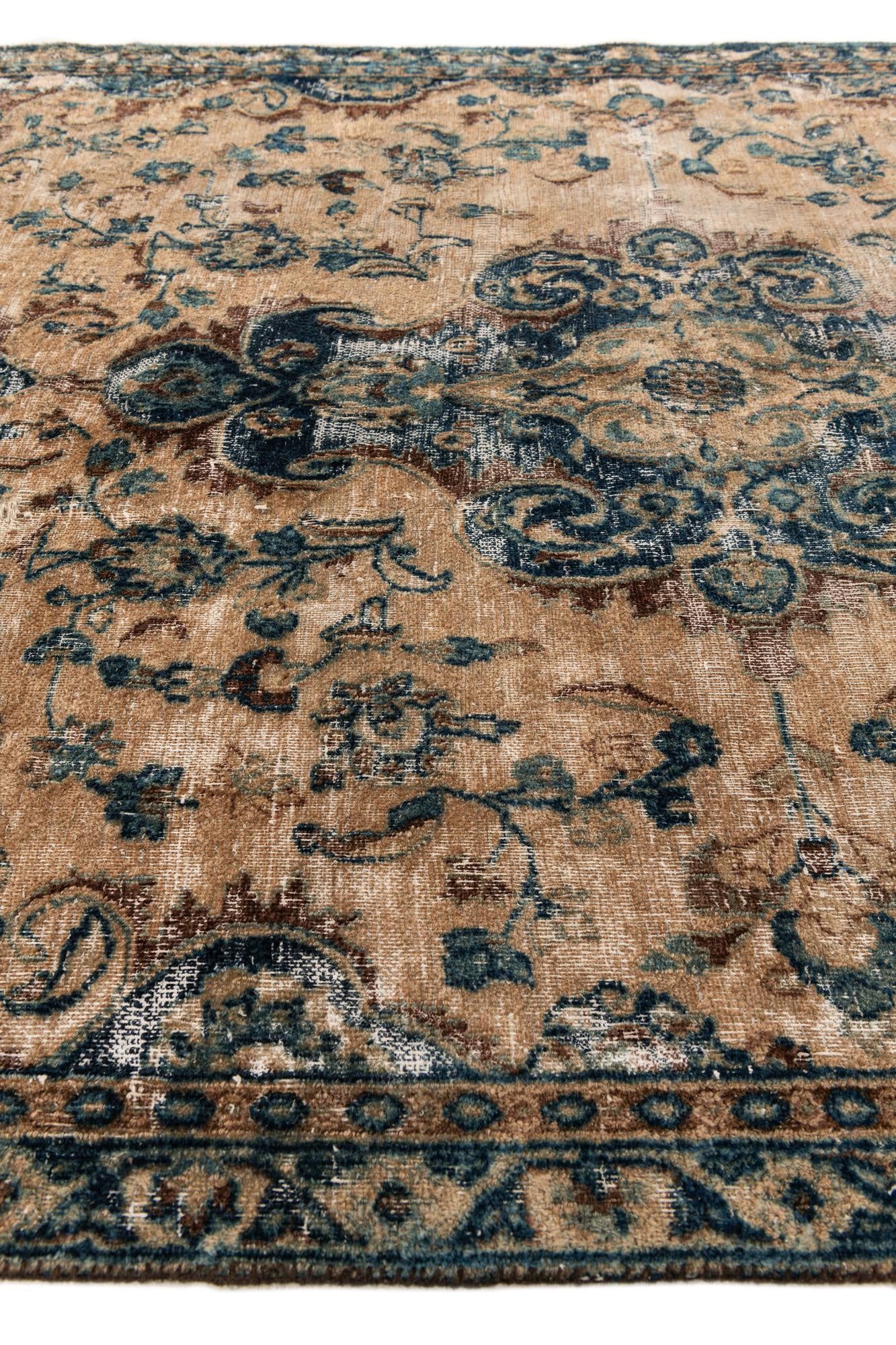 4' 10 x 8' 6 Hand Knotted Ultra Vintage Persian Wool Rug