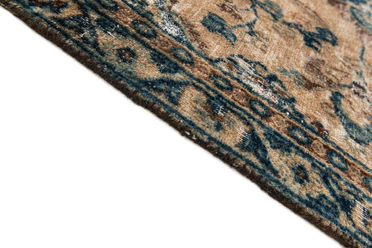 Detail image of 4' 10 x 8' 6 Hand Knotted Ultra Vintage Persian Wool Rug