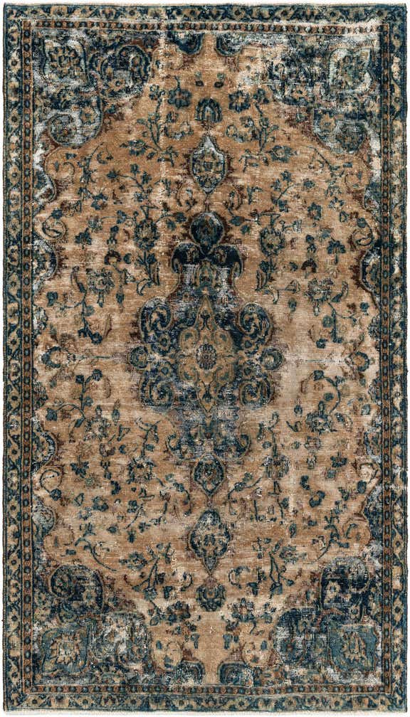 4' 10 x 8' 6 Hand Knotted Ultra Vintage Persian Wool Rug
