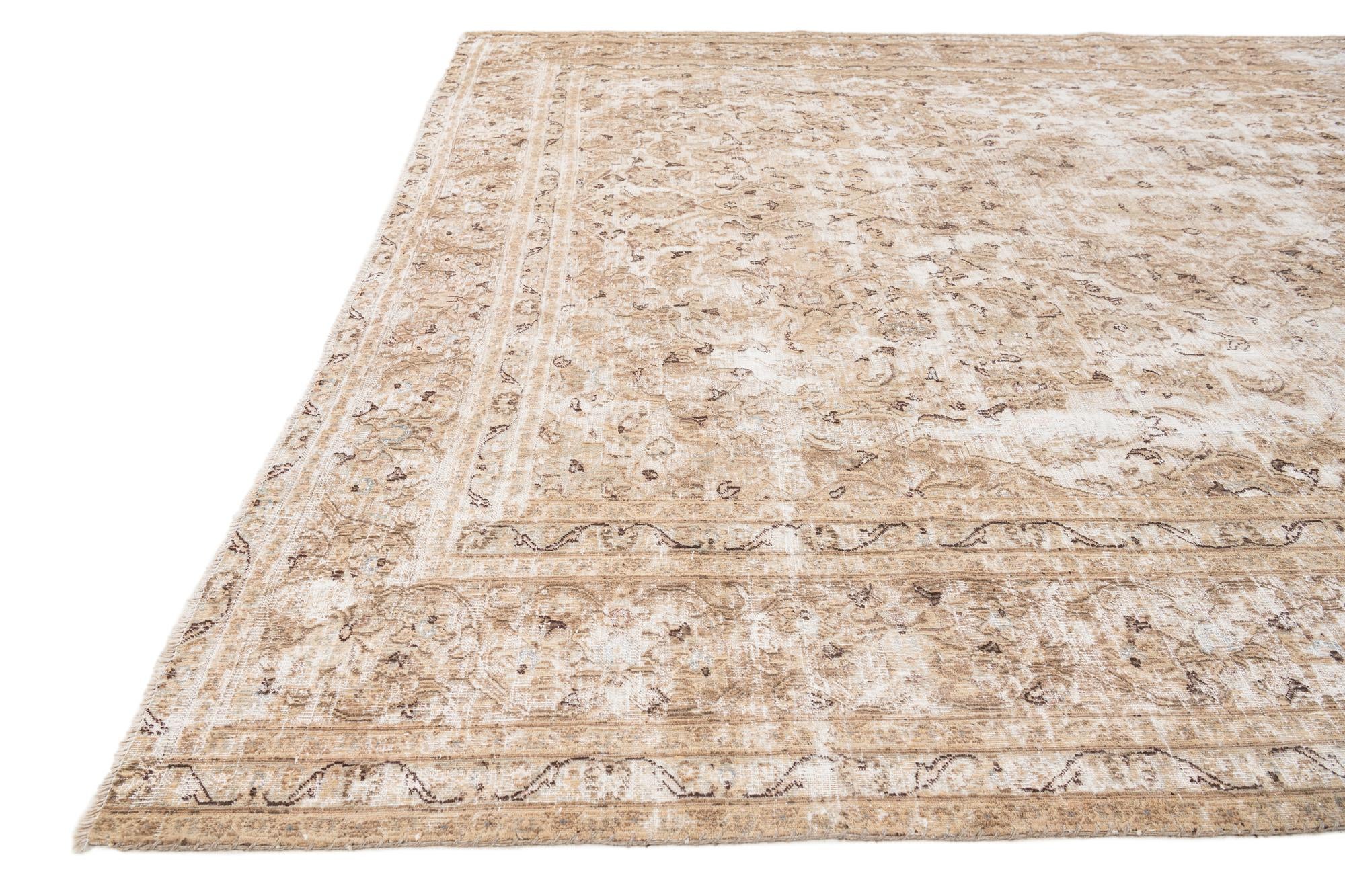 9' 6 x 11' 7 Hand Knotted Ultra Vintage Persian Wool Rug