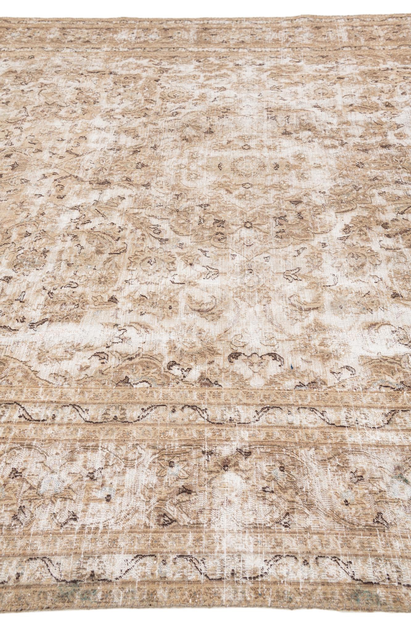 9' 6 x 11' 7 Hand Knotted Ultra Vintage Persian Wool Rug