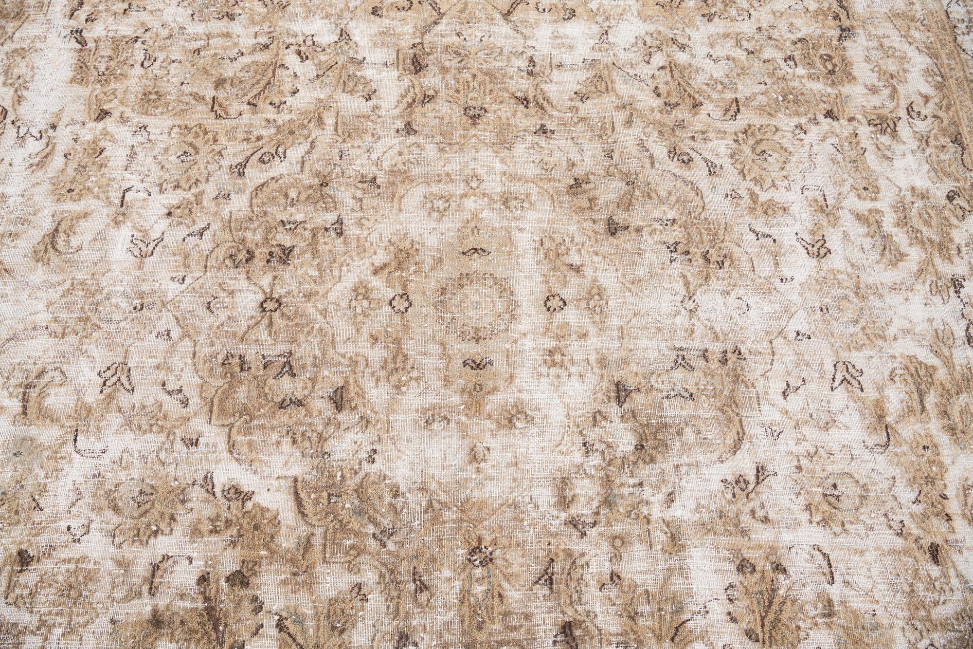 9' 6 x 11' 7 Hand Knotted Ultra Vintage Persian Wool Rug