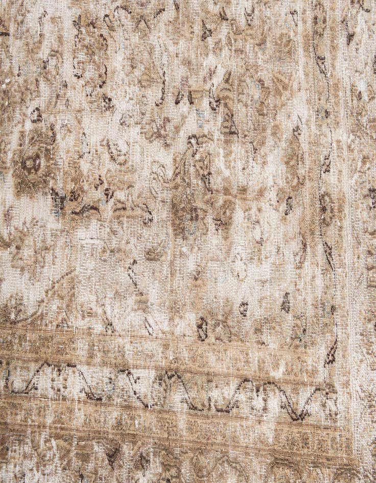 Detail image of 9' 6 x 11' 7  Hand Knotted Ultra Vintage Persian Wool Rug