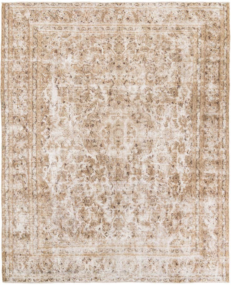 Detail image of 9' 6 x 11' 7 Hand Knotted Ultra Vintage Persian Wool Rug