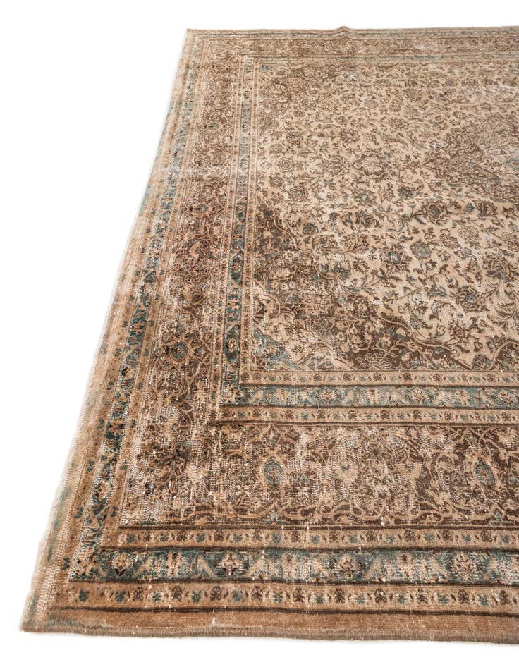 Detail image of 9' 8 x 12' 7  Hand Knotted Ultra Vintage Persian Wool Rug