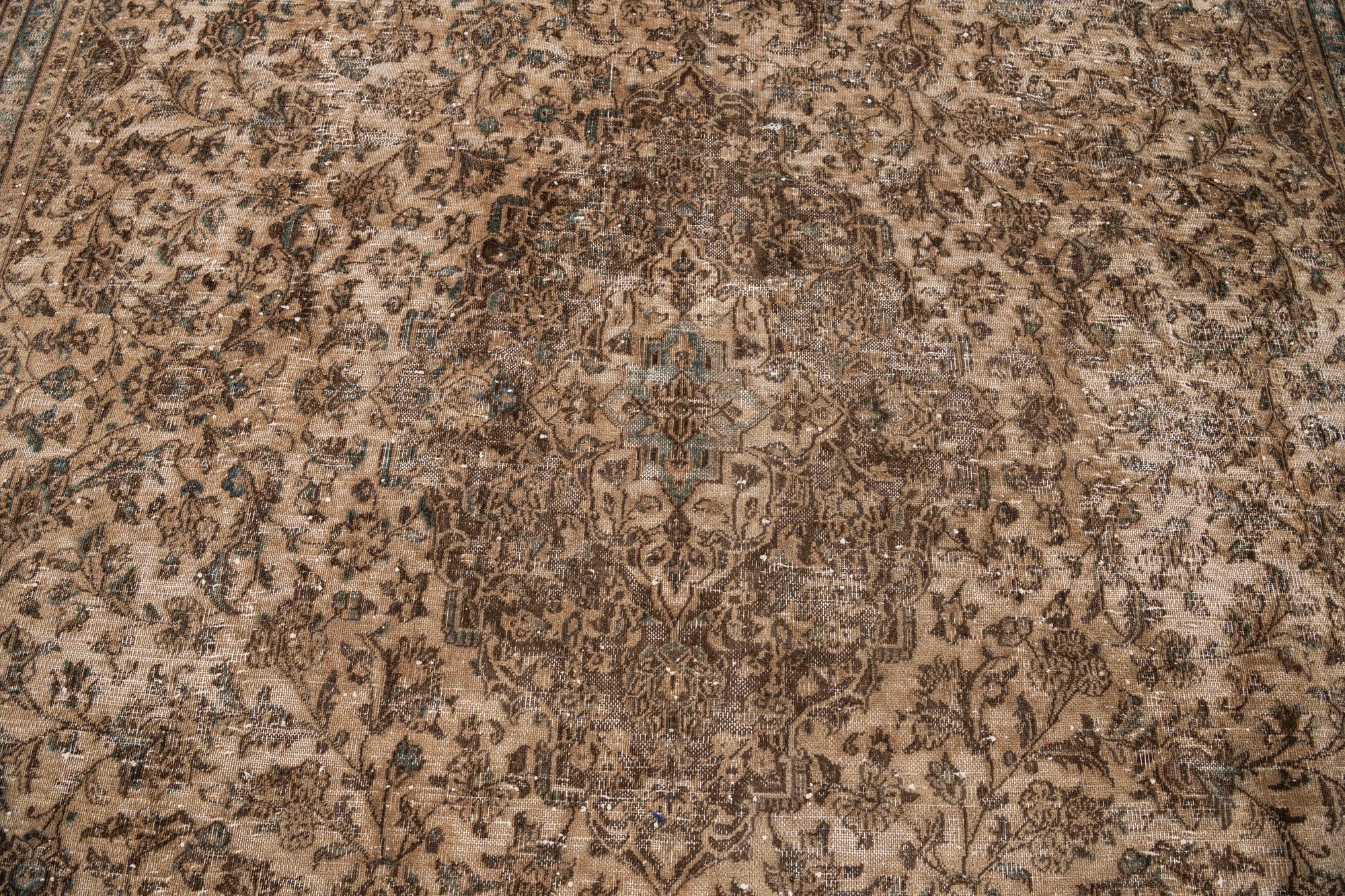 9' 8 x 12' 7 Hand Knotted Ultra Vintage Persian Wool Rug