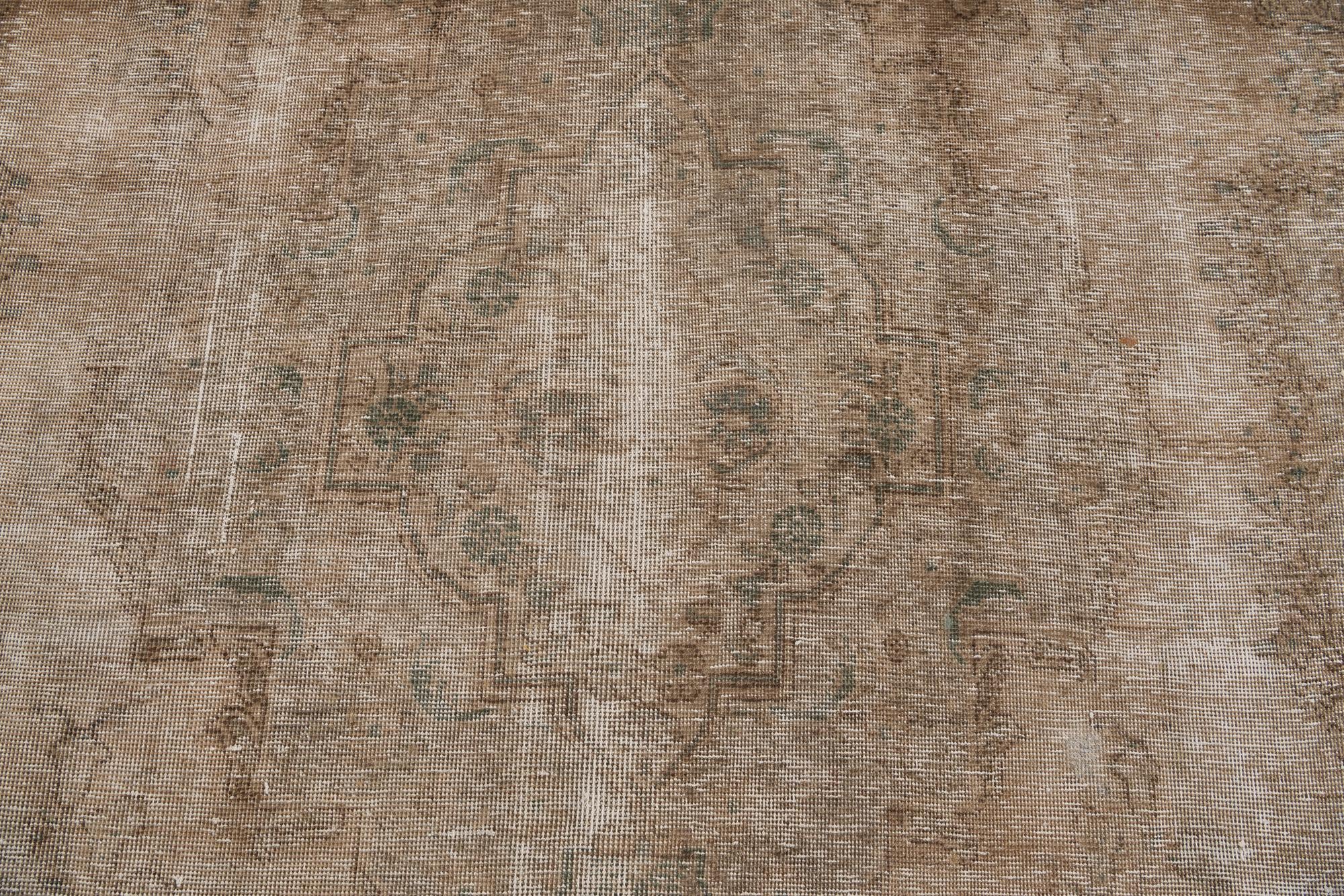 9' 8 x 12' 7 Hand Knotted Ultra Vintage Persian Wool Rug