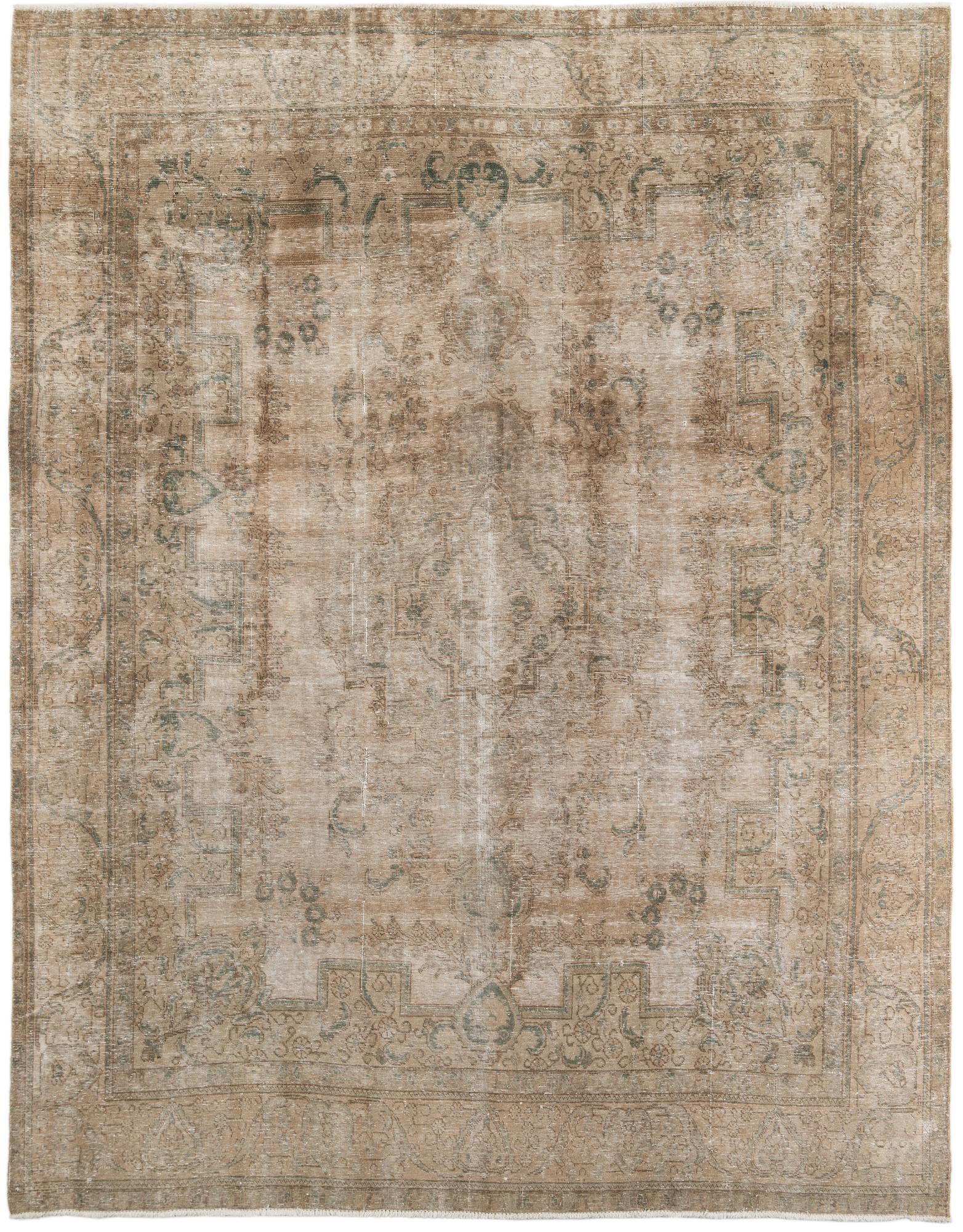 9' 8 x 12' 7 Hand Knotted Ultra Vintage Persian Wool Rug