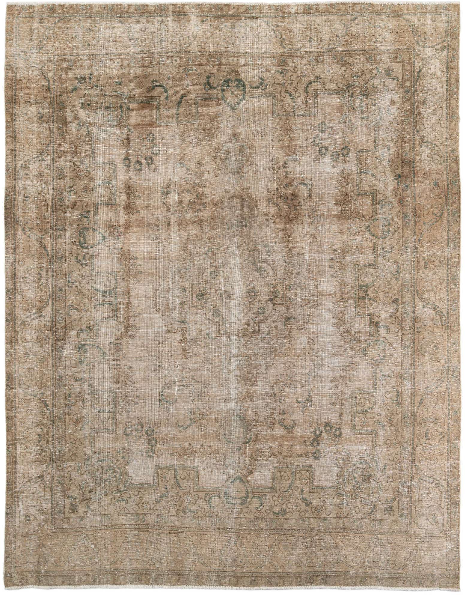 9' 8 x 12' 7 Hand Knotted Ultra Vintage Persian Wool Rug